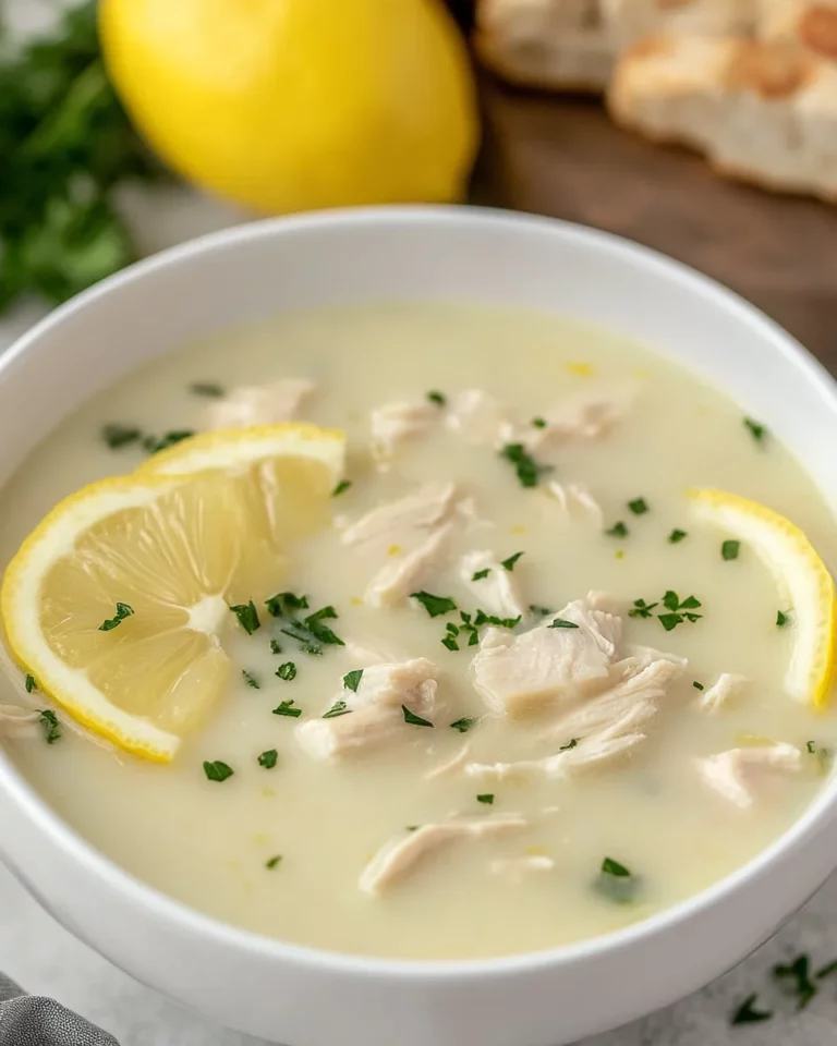 Avgolemono – Greek Lemon Chicken Soup