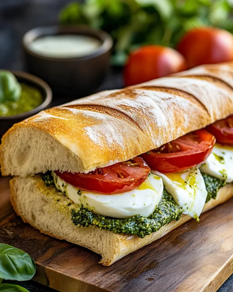 Caprese Sandwich With Pesto Aioli