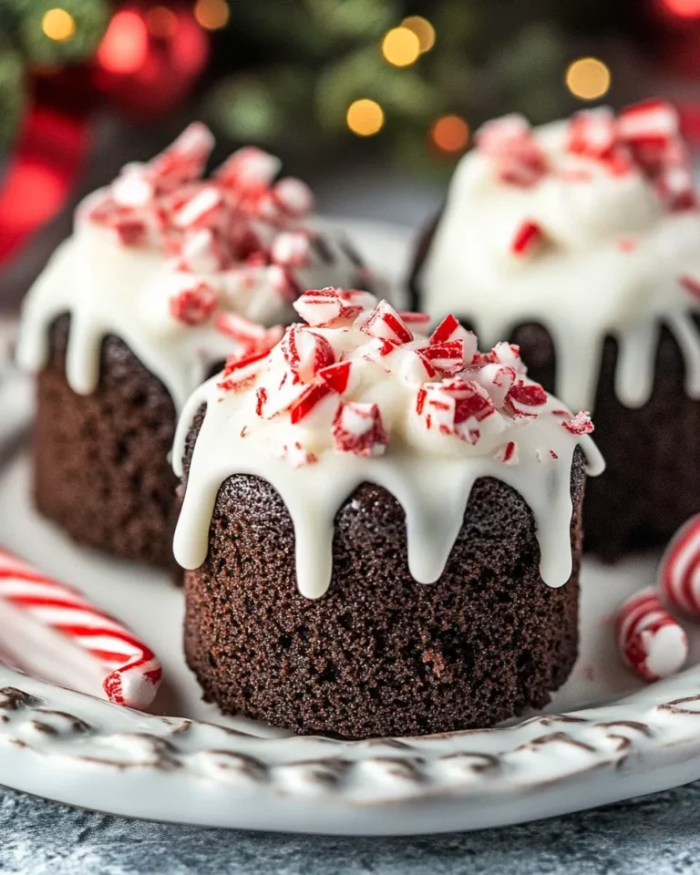 Chocolate Peppermint Mini Cakes