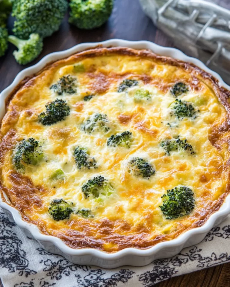 Easy Crustless Broccoli Quiche