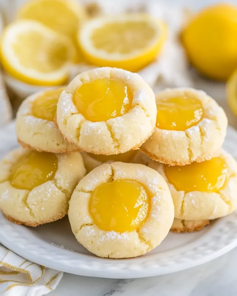 Shortbread Thumbprint Lemon Curd Cookies