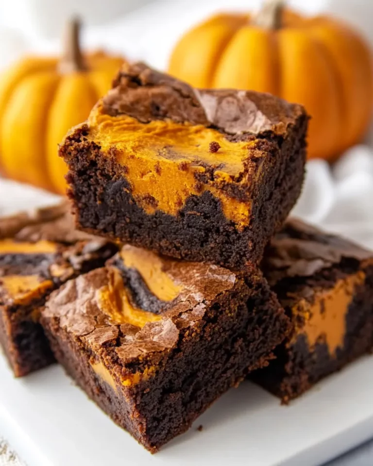 Swirled Pumpkin Brownies