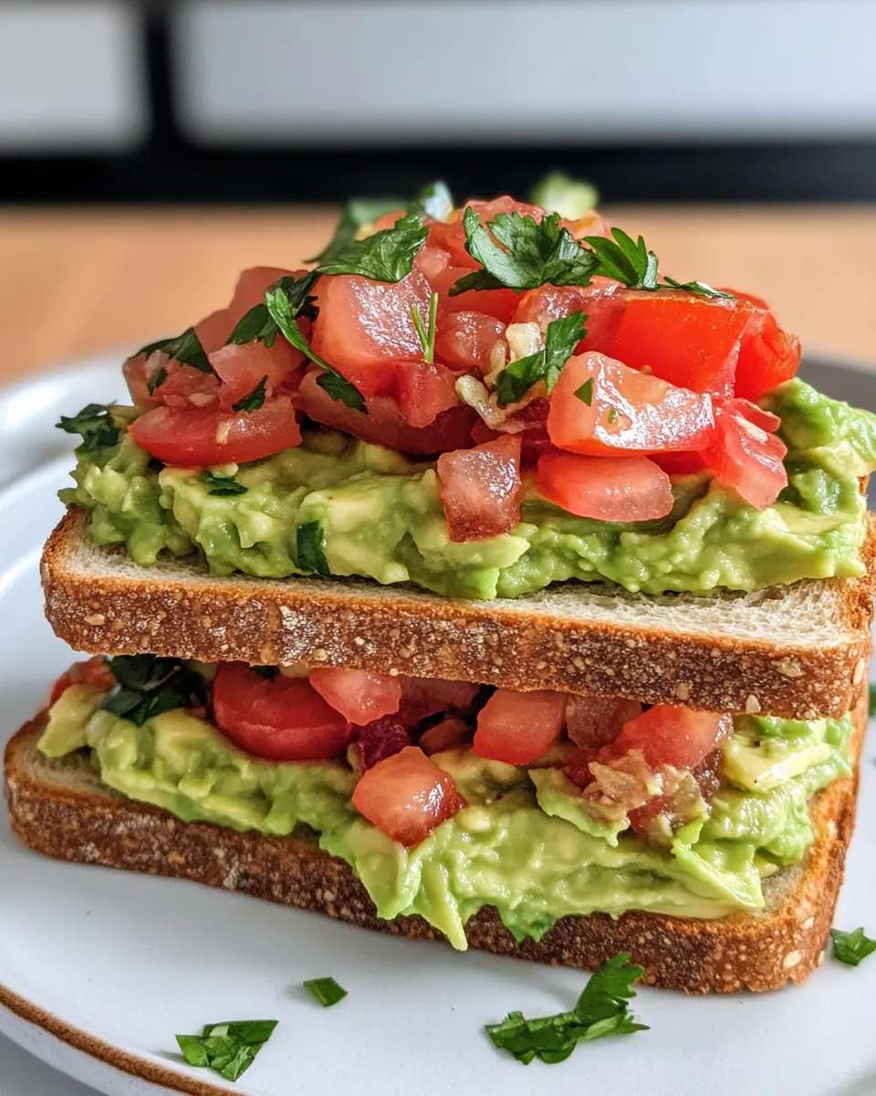 Easy Avocado Chutney Sandwiches food shot