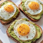 Homemade Avocado Toast with Fried Egg photo