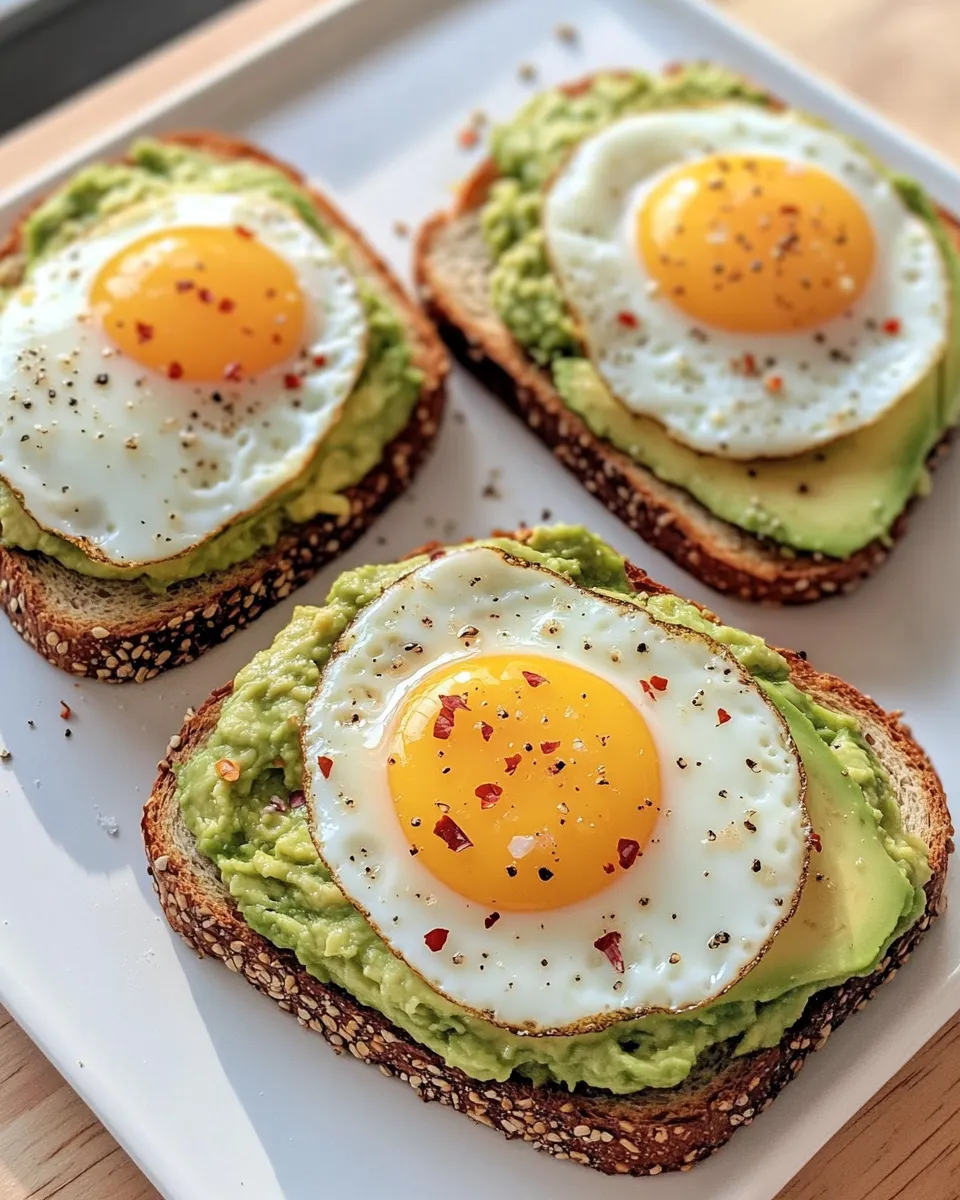 Homemade Avocado Toast with Fried Egg photo