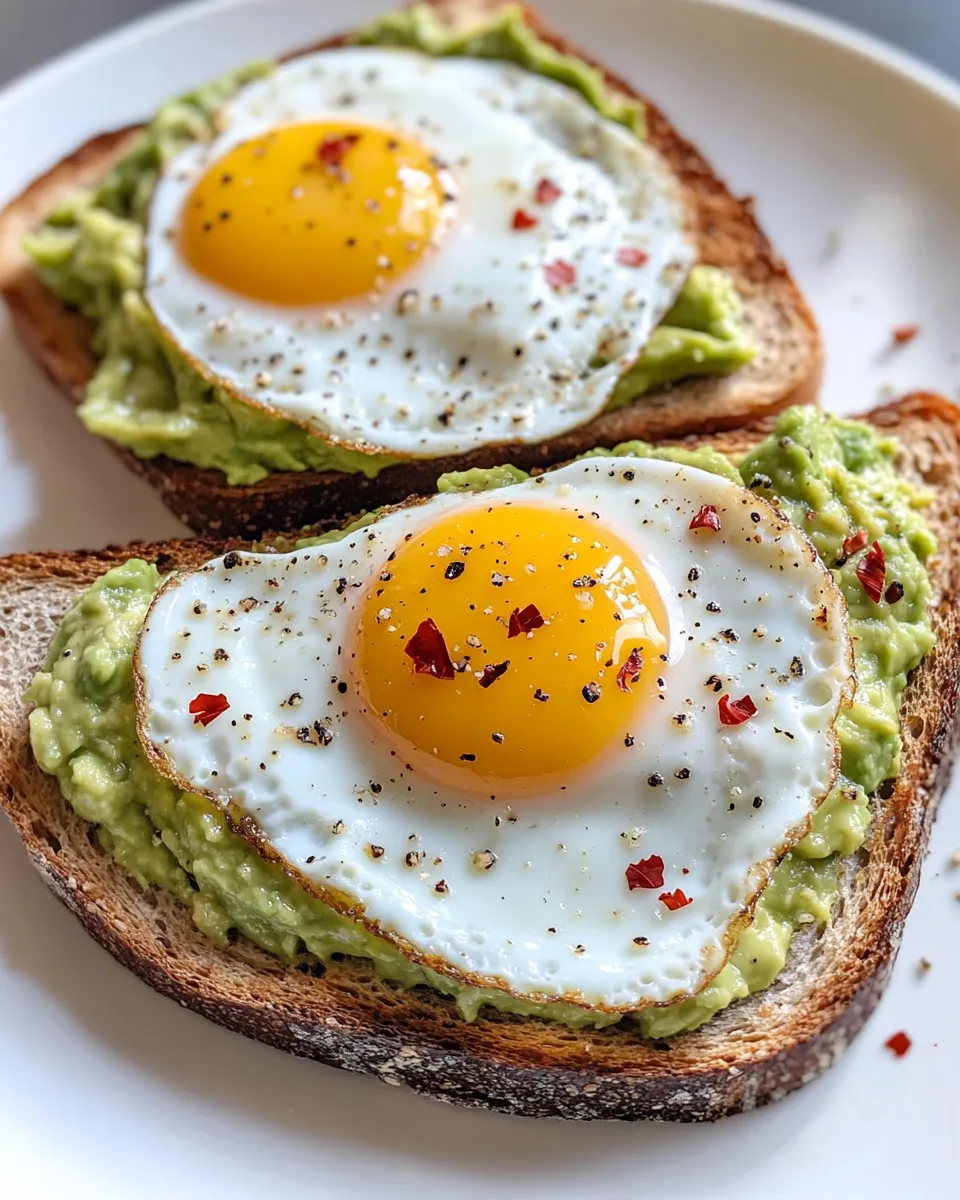 Easy Avocado Toast with Fried Egg shot