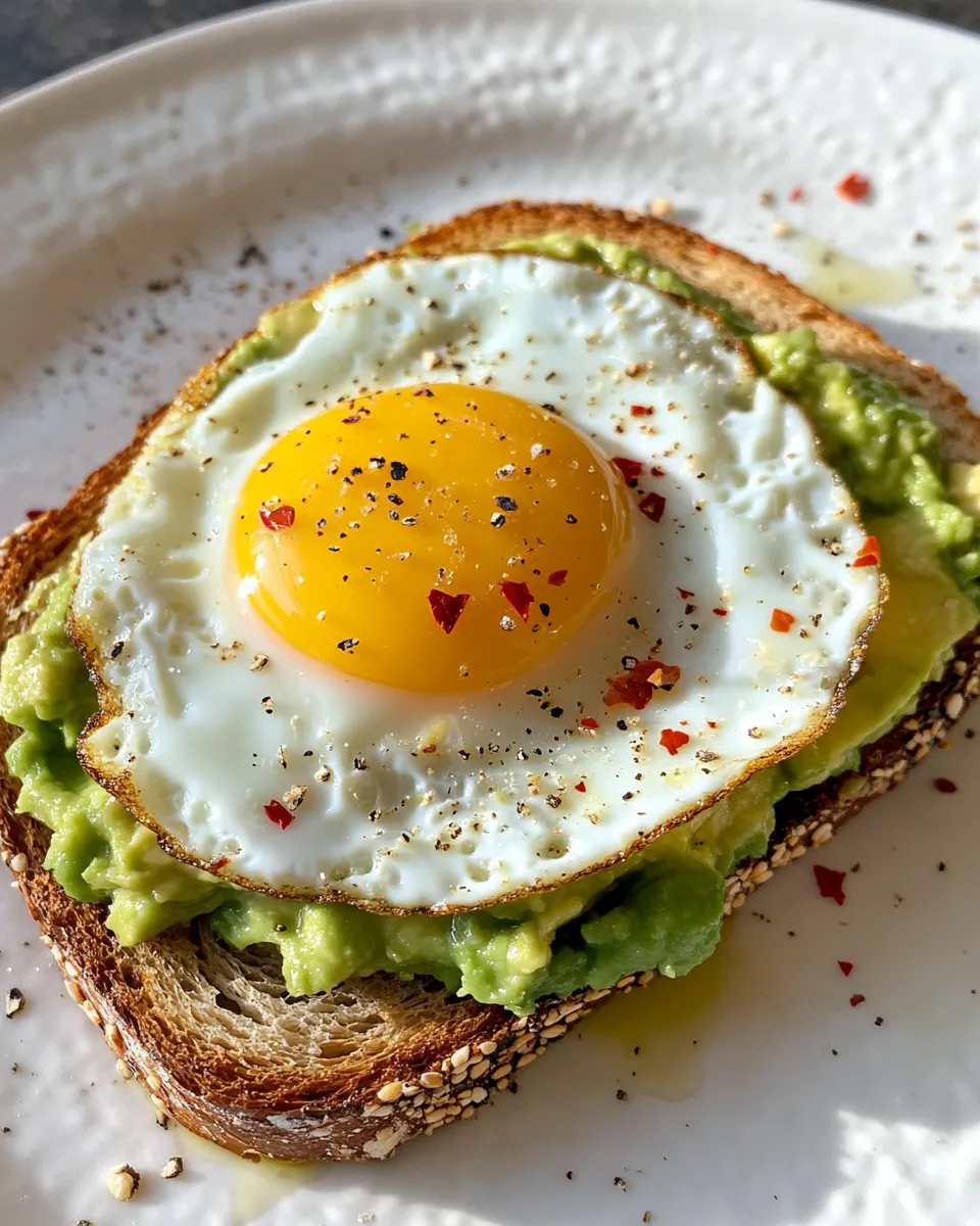 Delicious Avocado Toast with Fried Egg recipe photo