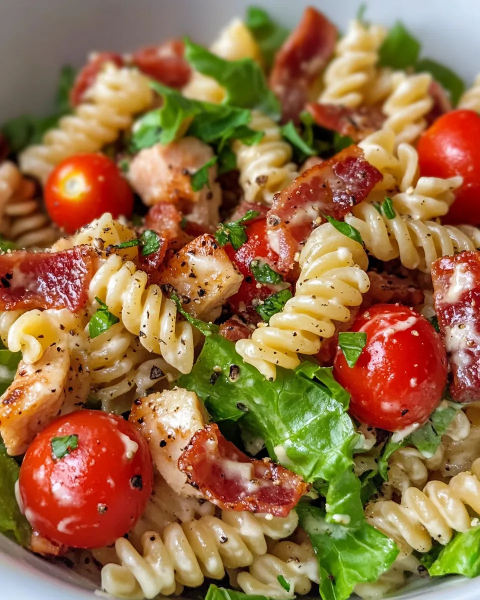 Easy BLT Pasta Salad recipe photo