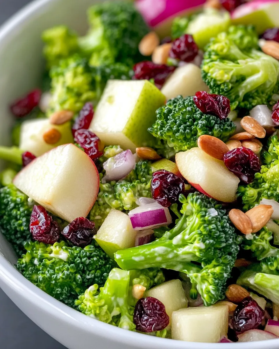 Delicious Broccoli Apple Salad shot