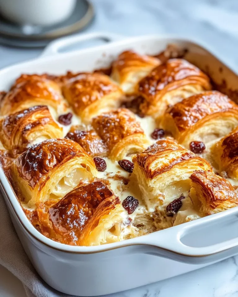Homemade Buttery Croissant Bread Pudding photo