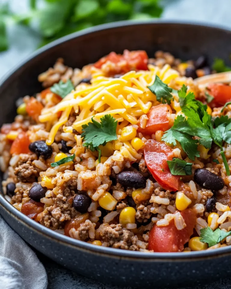 Homemade Delicious 20-Minute Taco Rice Skillet recipe photo