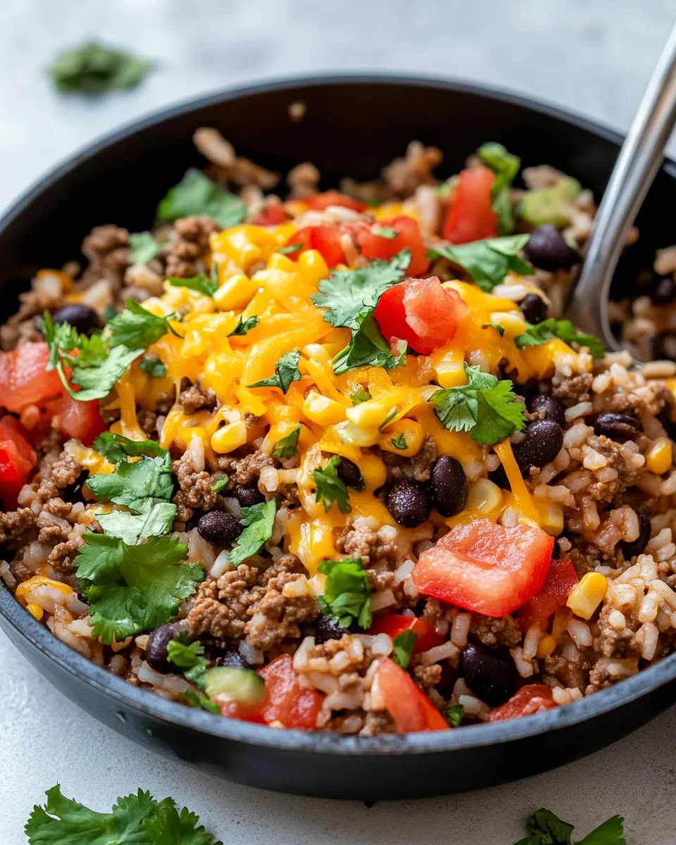 Classic Delicious 20-Minute Taco Rice Skillet dish photo