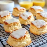 Homemade Delicious Lemon Glazed Scones photo
