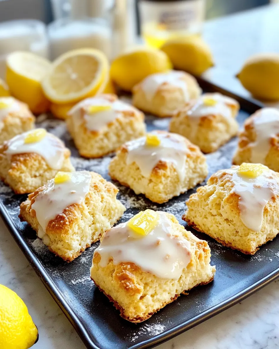 Easy Delicious Lemon Glazed Scones recipe photo