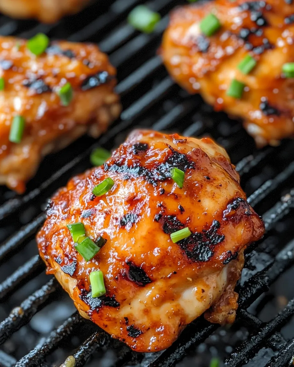 Classic Delicious Sweet Chili Grilled Chicken Thighs image