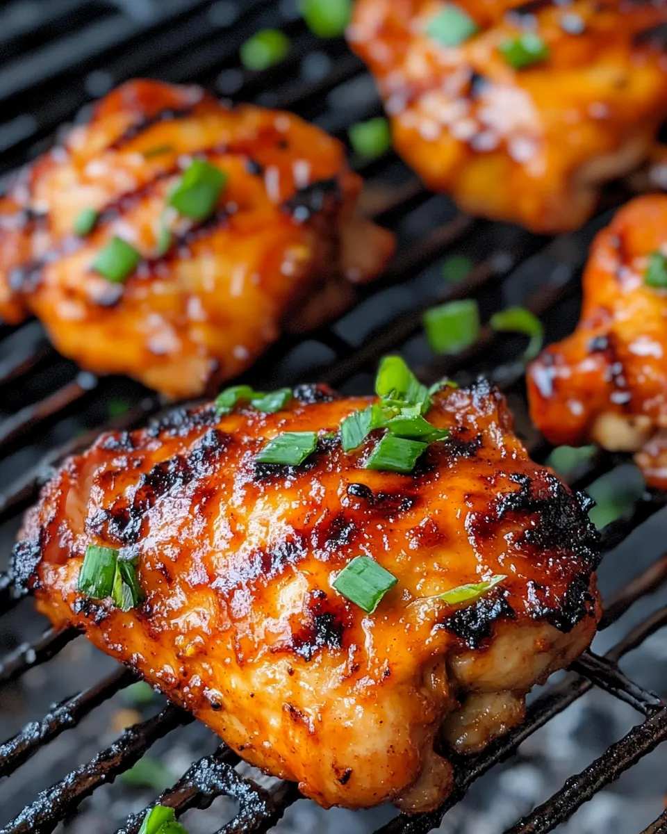 Easy Delicious Sweet Chili Grilled Chicken Thighs recipe photo