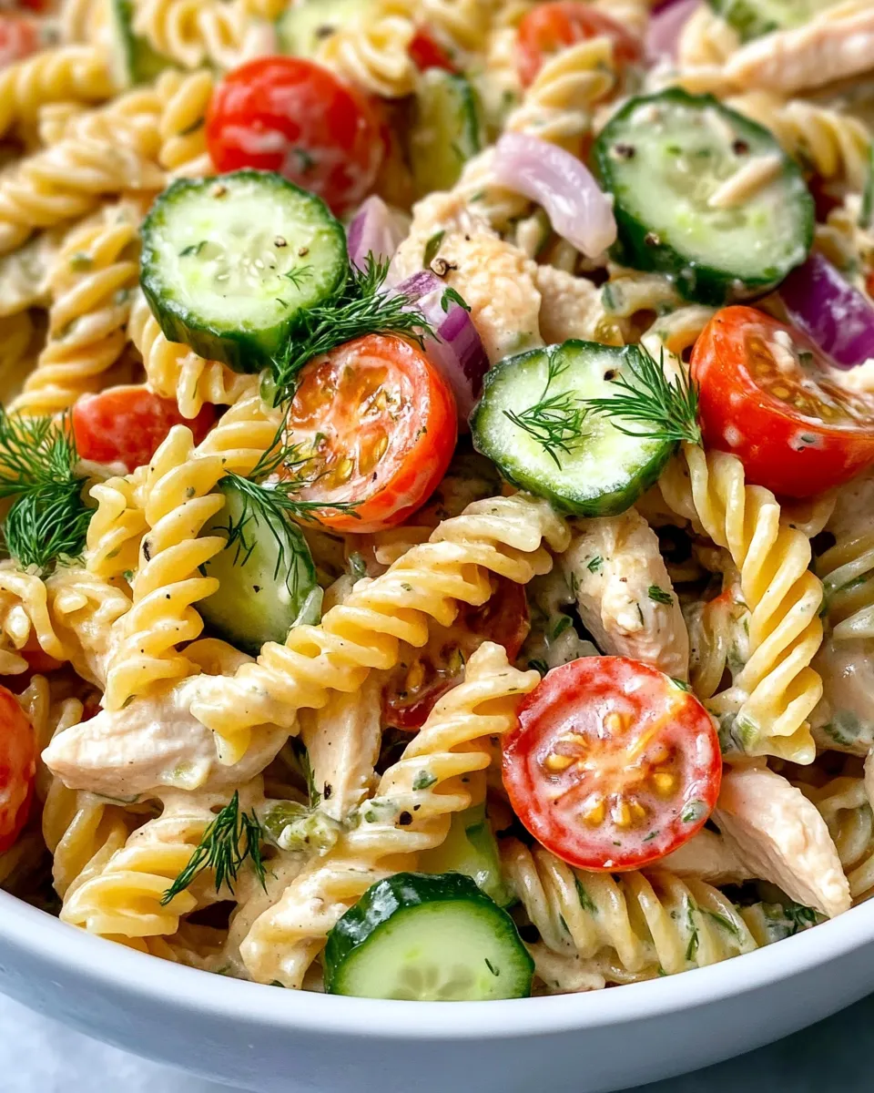 Classic Dill Pickle Pasta Salad recipe image