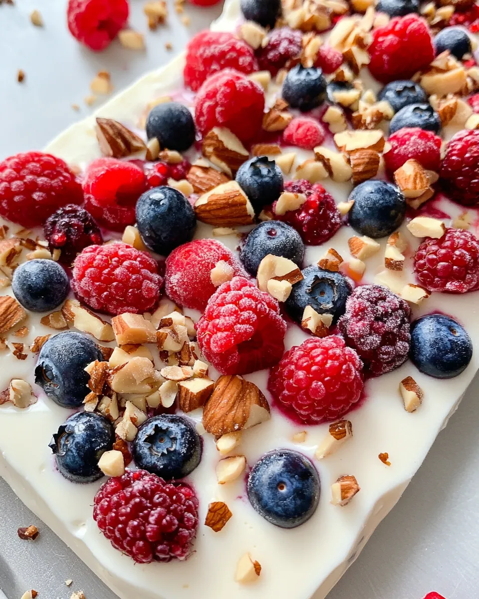 Classic Easy Frozen Yogurt Bark with Berries image