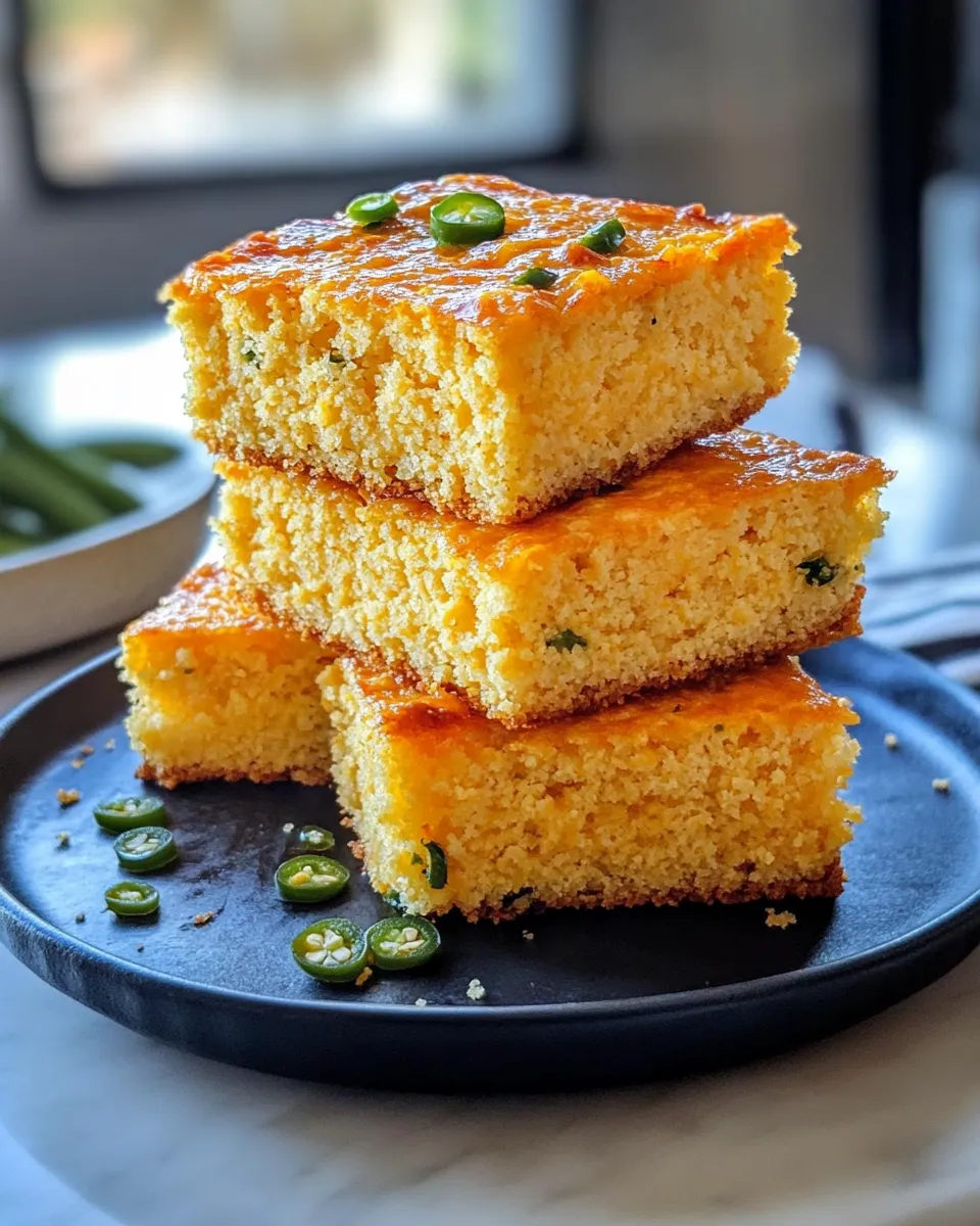 Sweet Easy JalapeÃ±o Cheddar Cornbread recipe photo