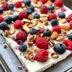 Homemade Frozen Yogurt Bark with Berries photo