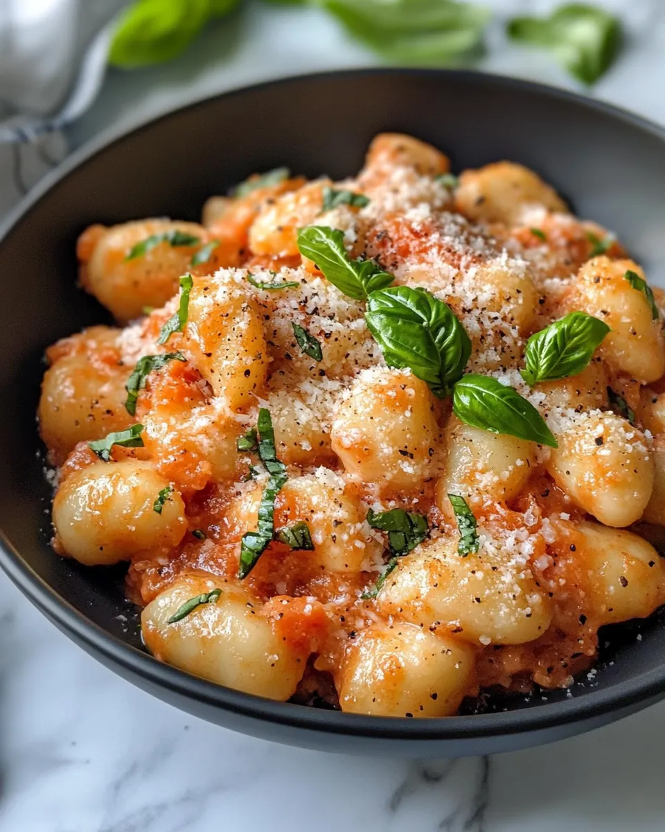 Delicious Healthy Creamy Tomato Basil Gnocchi picture