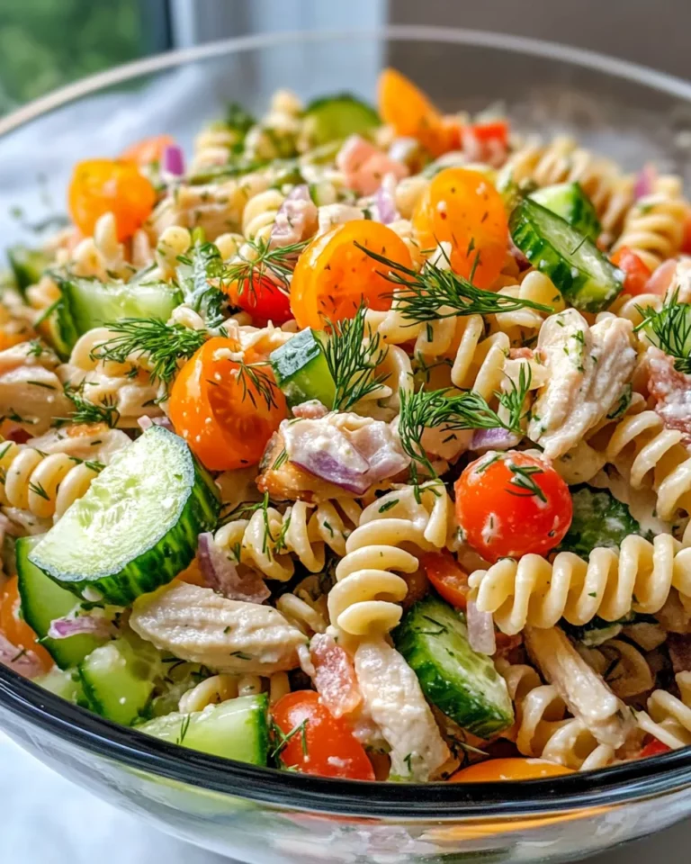 Homemade Healthy Dill Pickle Pasta Salad photo