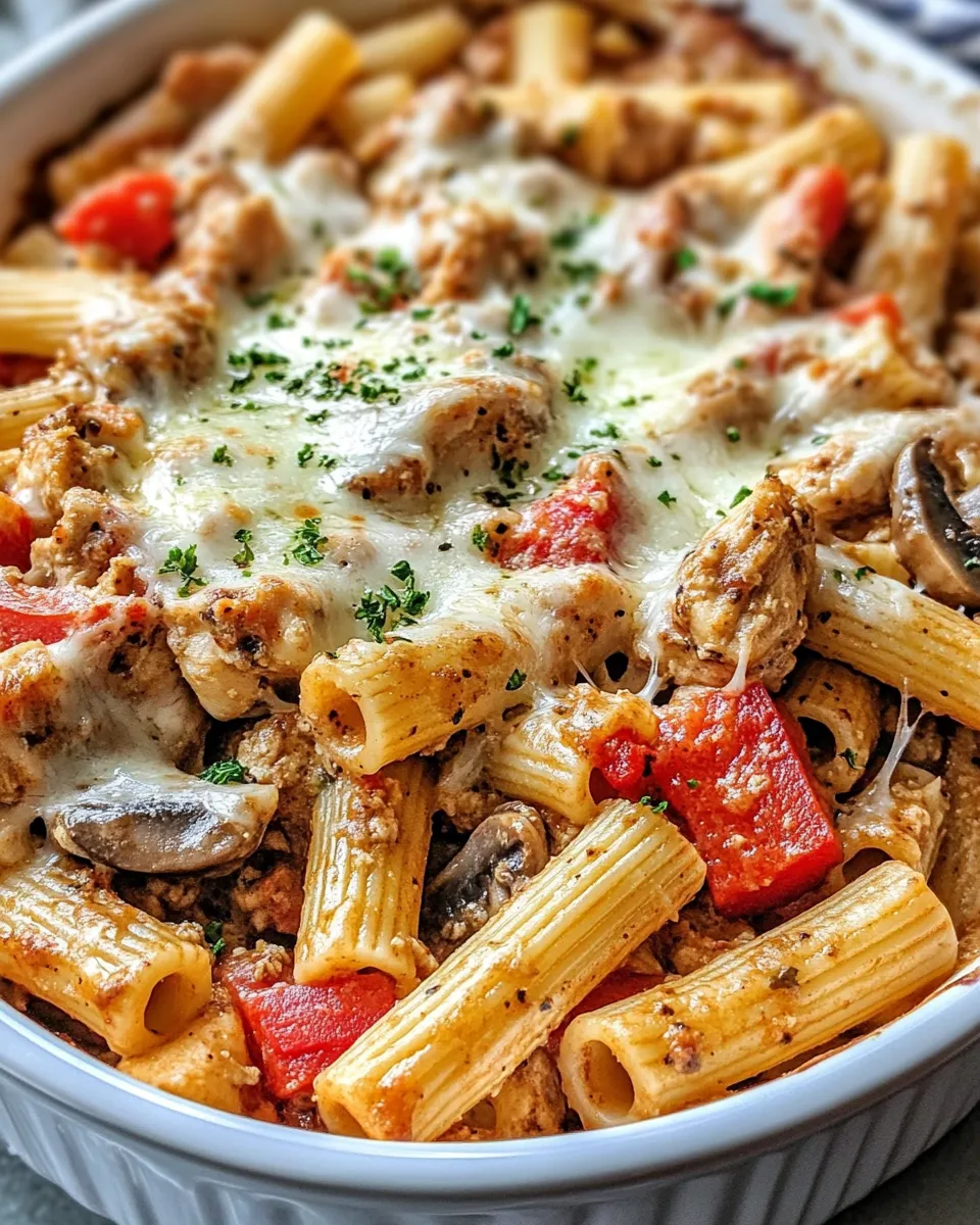 Classic Healthy Philly Cheesesteak Pasta Bake image