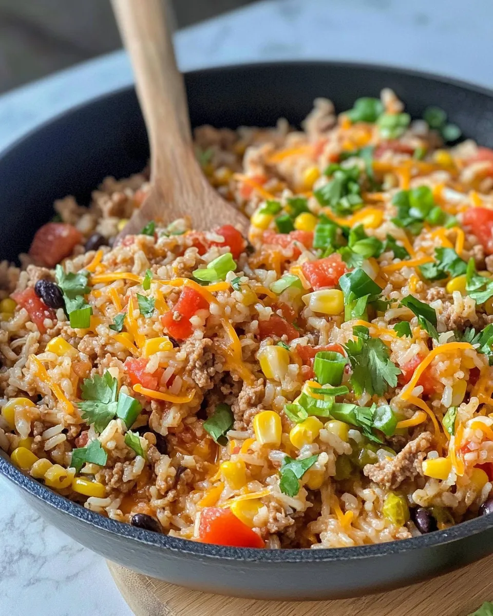 Quick Homemade 20-Minute Taco Rice Skillet dish photo