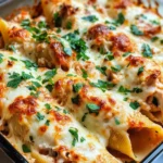 Delicious Homemade Chicken Alfredo Stuffed Shells recipe photo