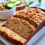 Delicious Homemade Zucchini Bread with Walnuts food shot