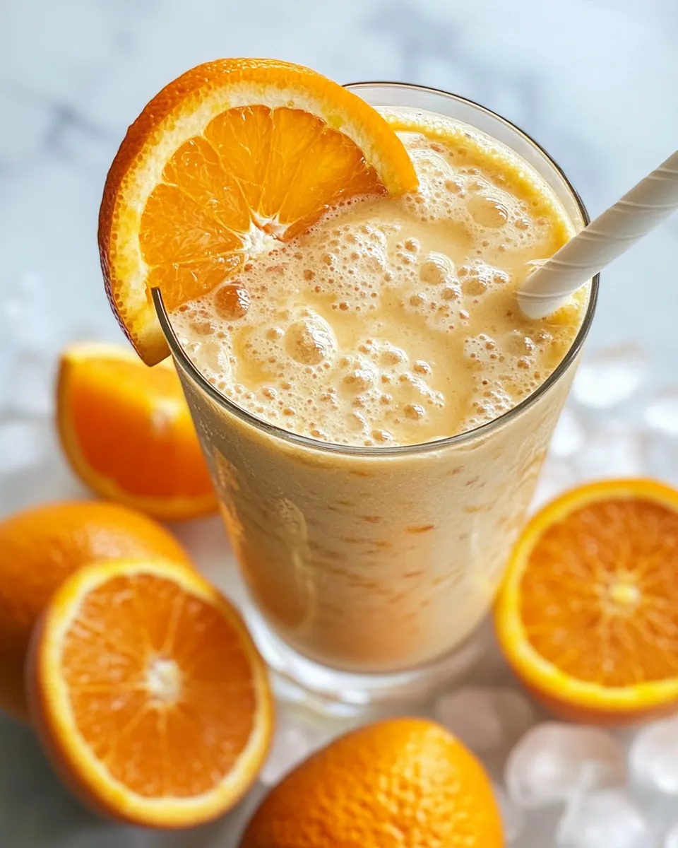 Easy Orange Creamsicle Smoothie food shot