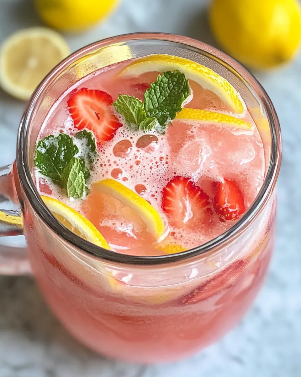Homemade Quick Strawberry Lemonade Punch photo
