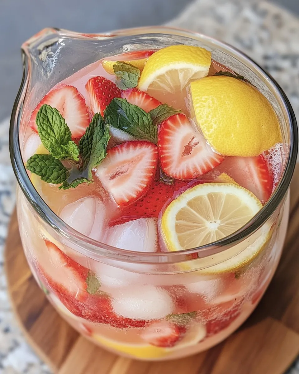 Easy Quick Strawberry Lemonade Punch recipe photo
