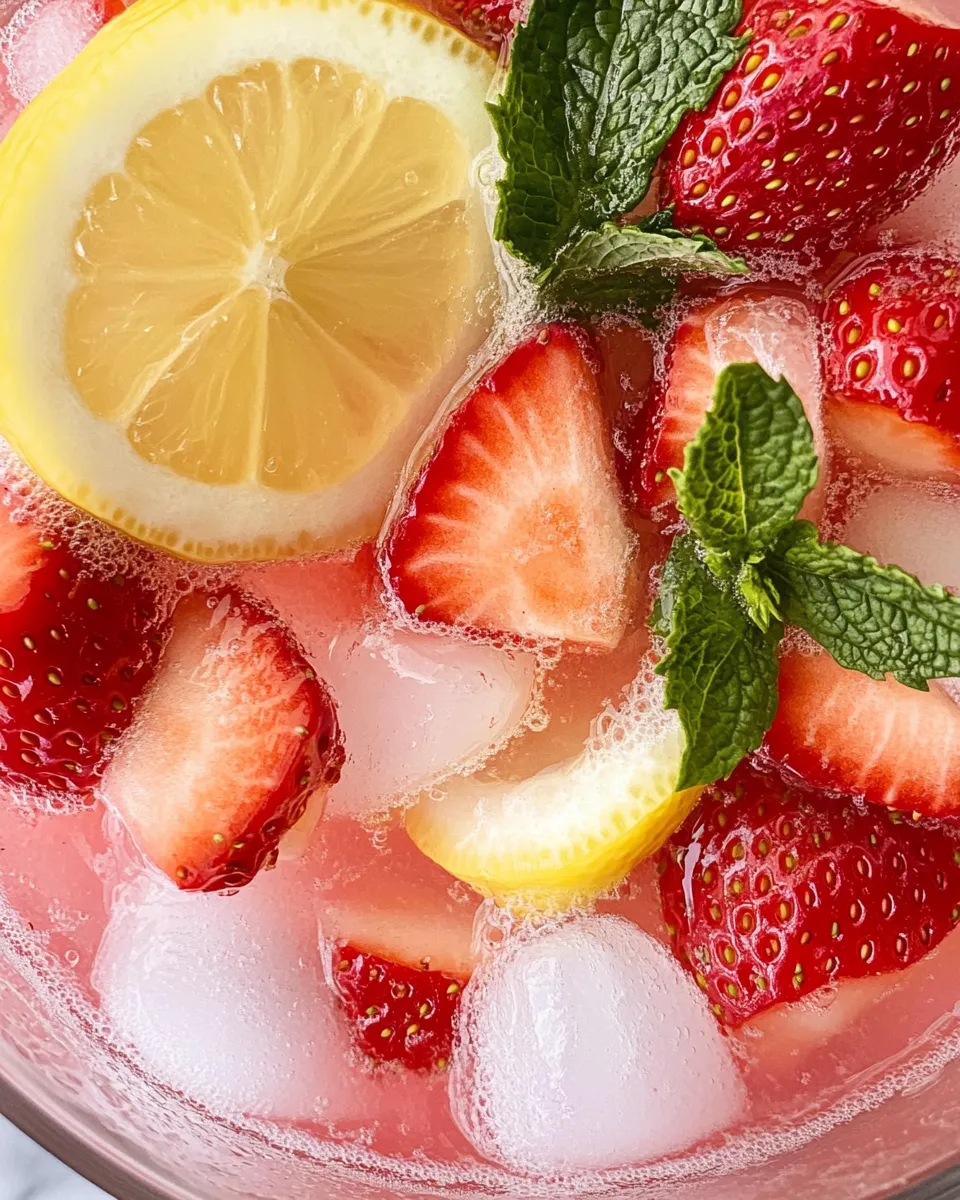 Delicious Quick Strawberry Lemonade Punch dish photo