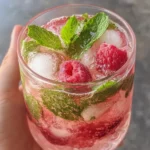 Homemade Raspberry Mojito Mocktail photo