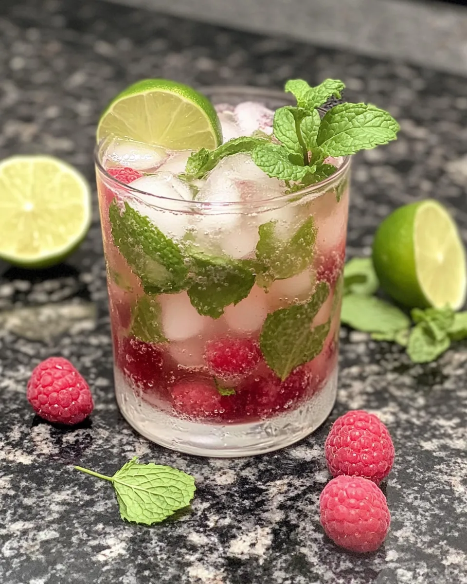 Classic Raspberry Mojito Mocktail image