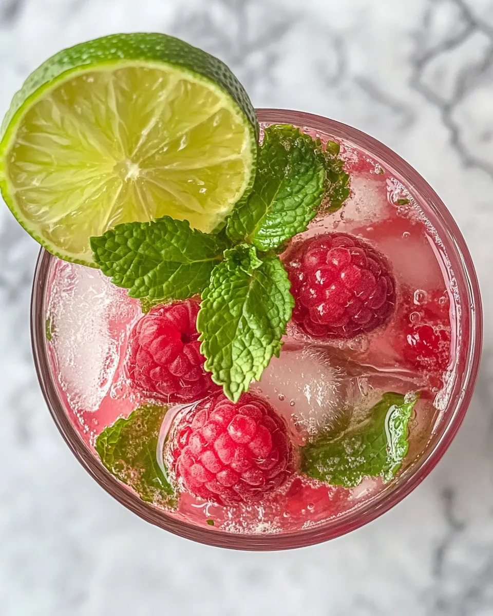 Easy Raspberry Mojito Mocktail recipe image