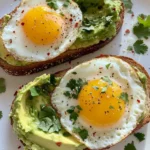 Homemade Refreshing Avocado Toast with Fried Egg recipe photo