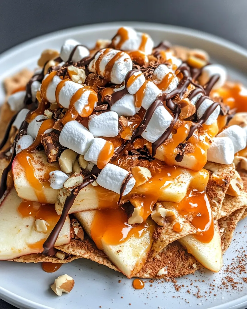 Homemade Refreshing Caramel Apple Nachos photo