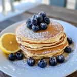 Homemade Simple Blueberry Lemon Ricotta Pancakes recipe photo