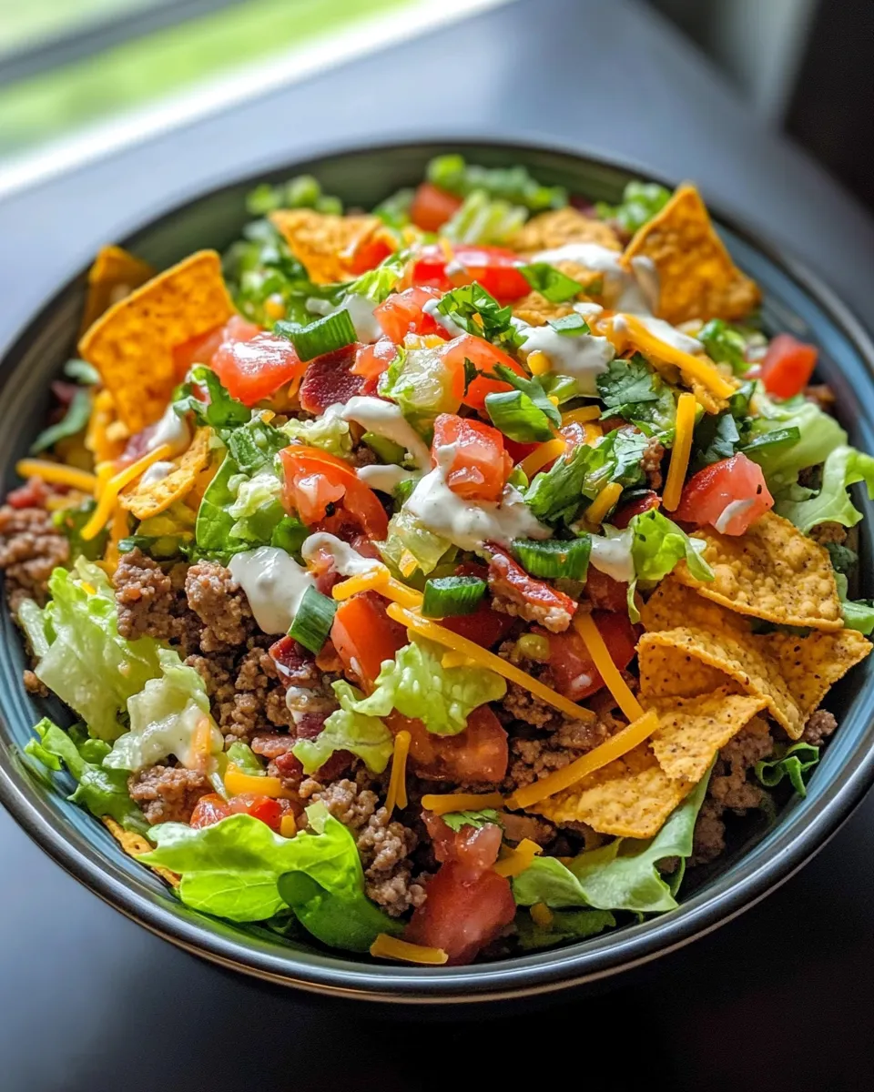 Easy Simple Doritos Taco Salad recipe image