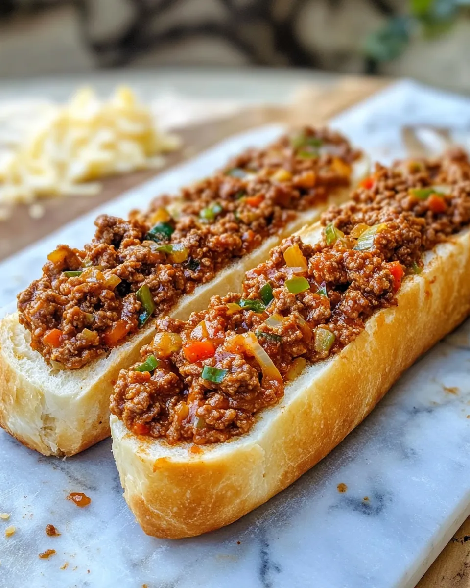 Homemade Simple Sloppy Joe French Bread photo