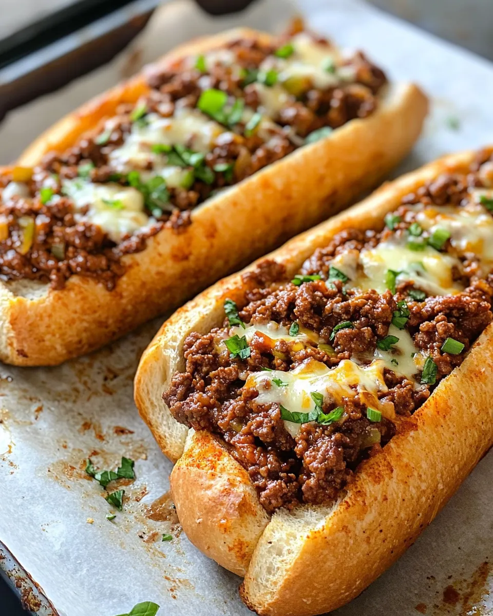 Easy Simple Sloppy Joe French Bread recipe photo