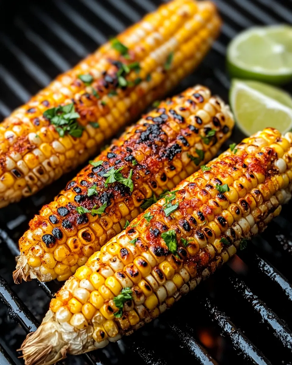 Easy Viral Grilled Cajun Corn on the Cob food shot