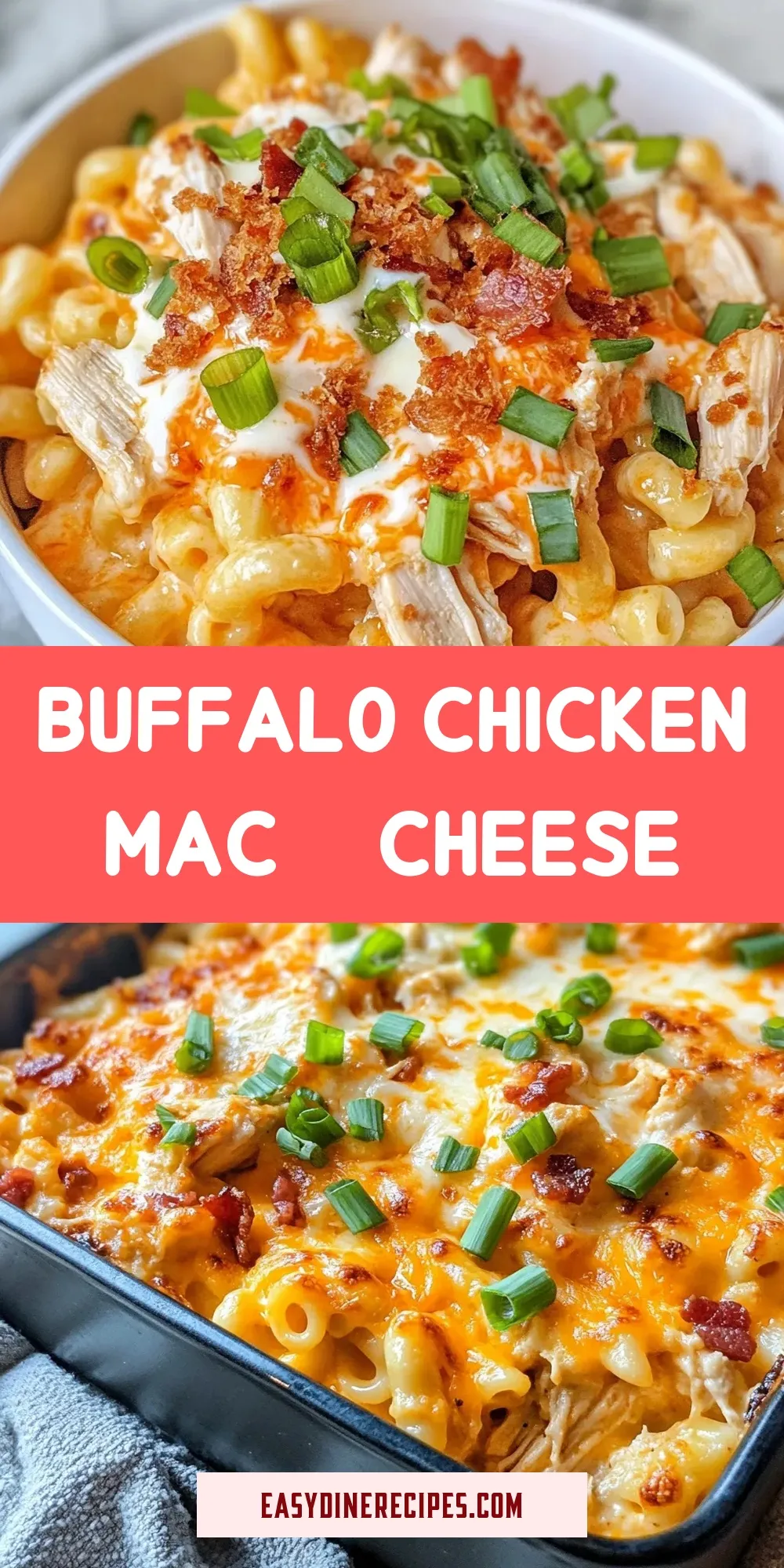 Creamy Buffalo Chicken Mac & Cheese