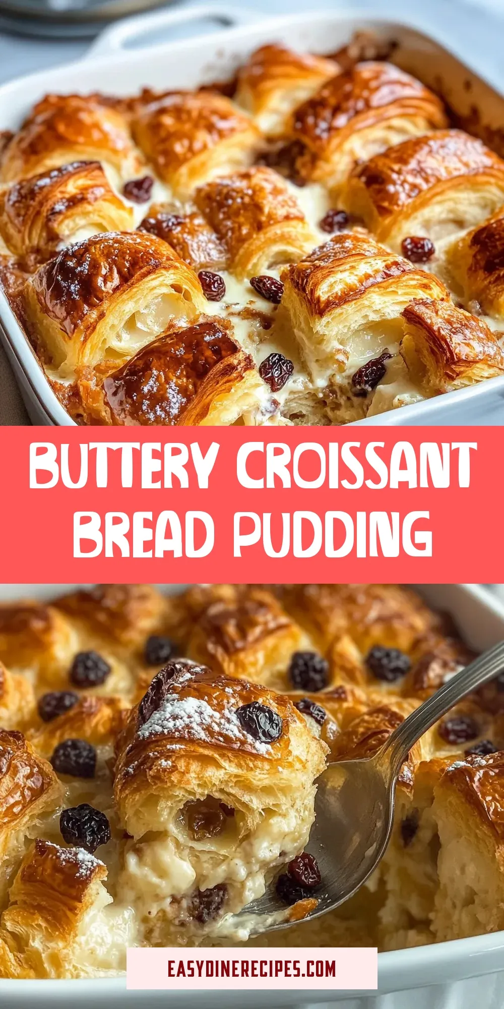 Buttery Croissant Bread Pudding Recipe