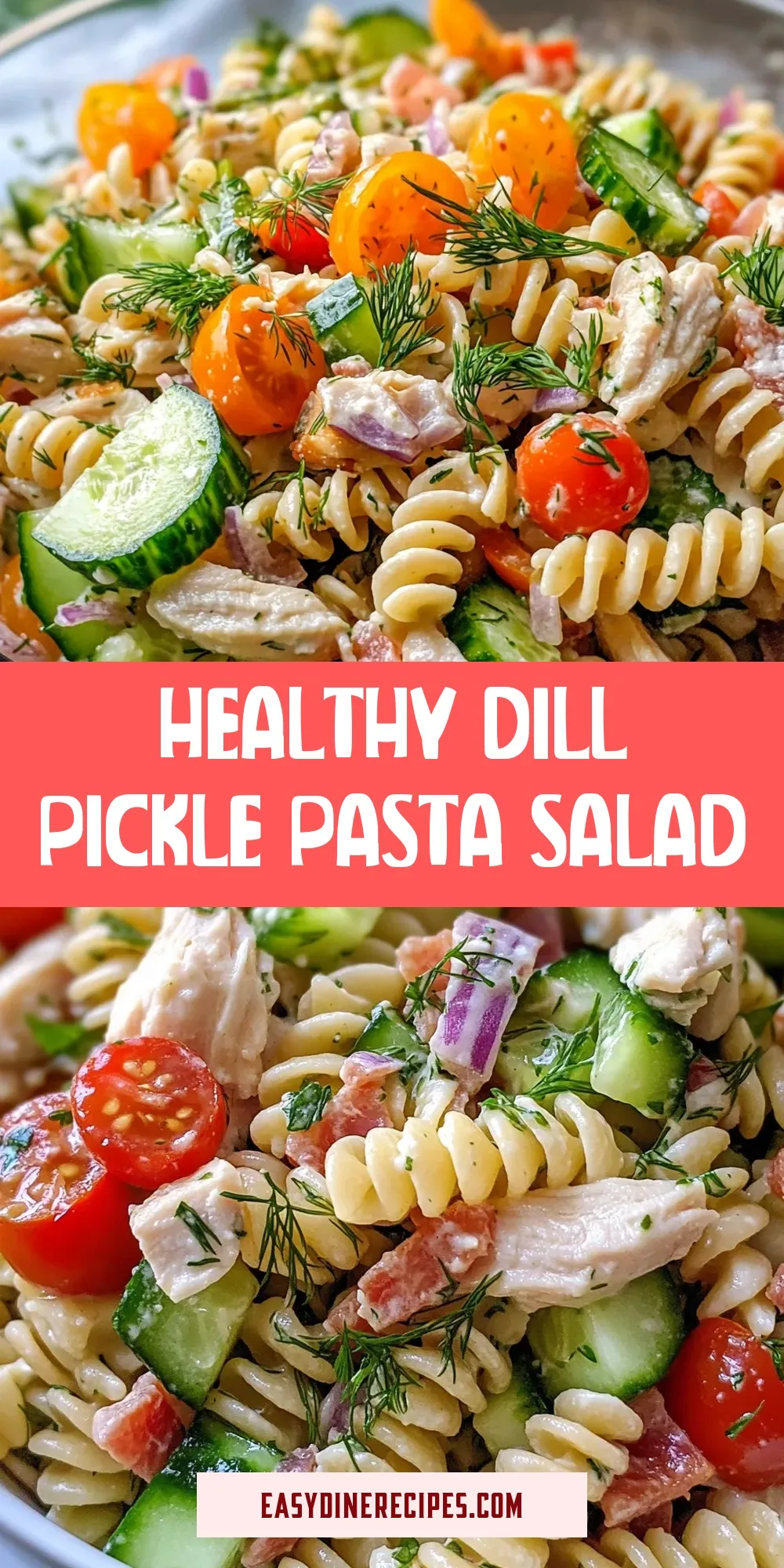The Best Healthy Dill Pickle Pasta Salad Ever