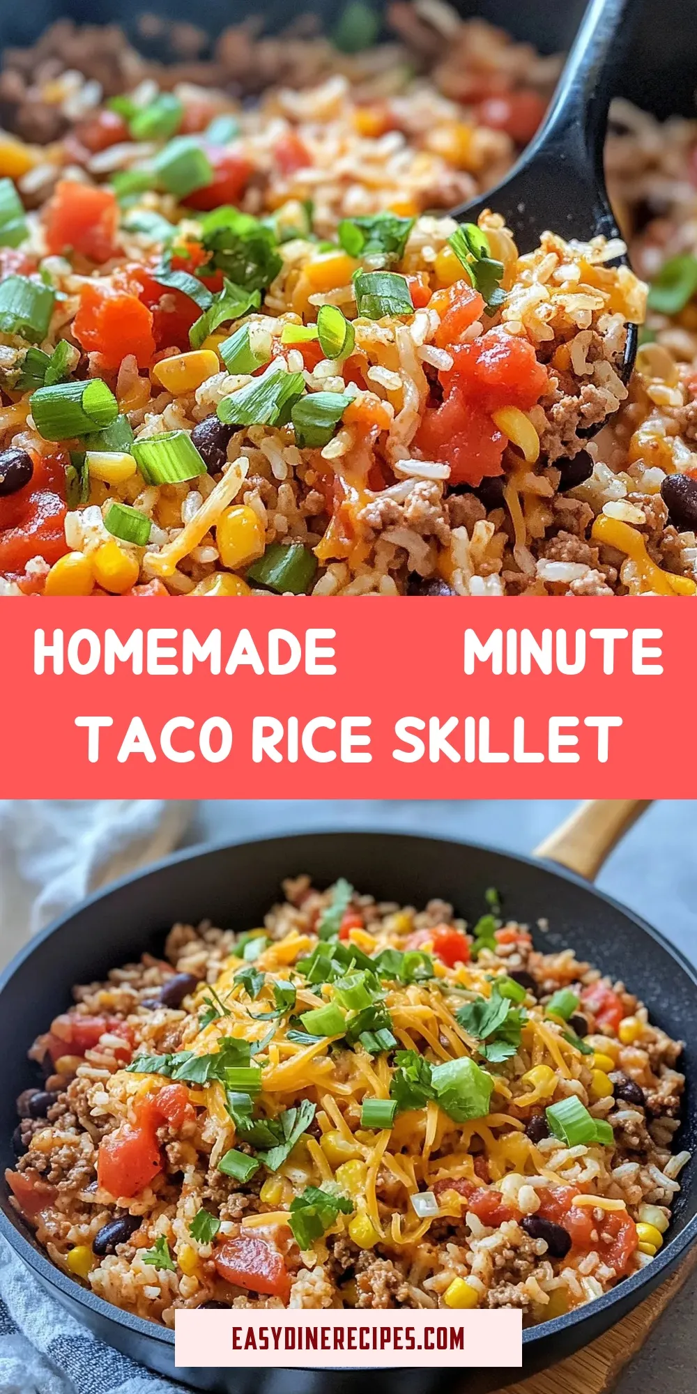Homemade 20-Minute Taco Rice Skillet Recipe