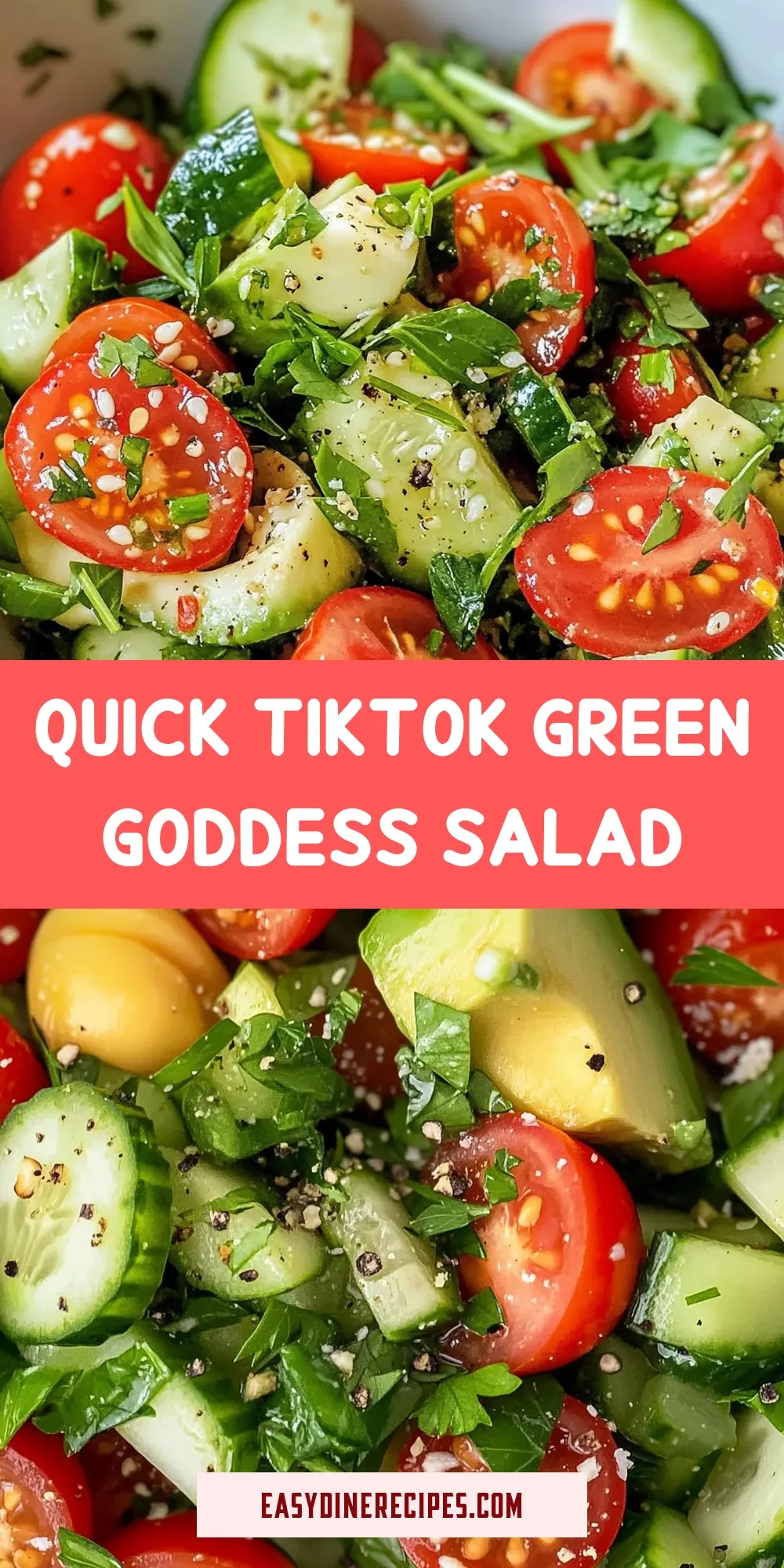 Quick Tiktok Green Goddess Salad (Homemade & Delicious)
