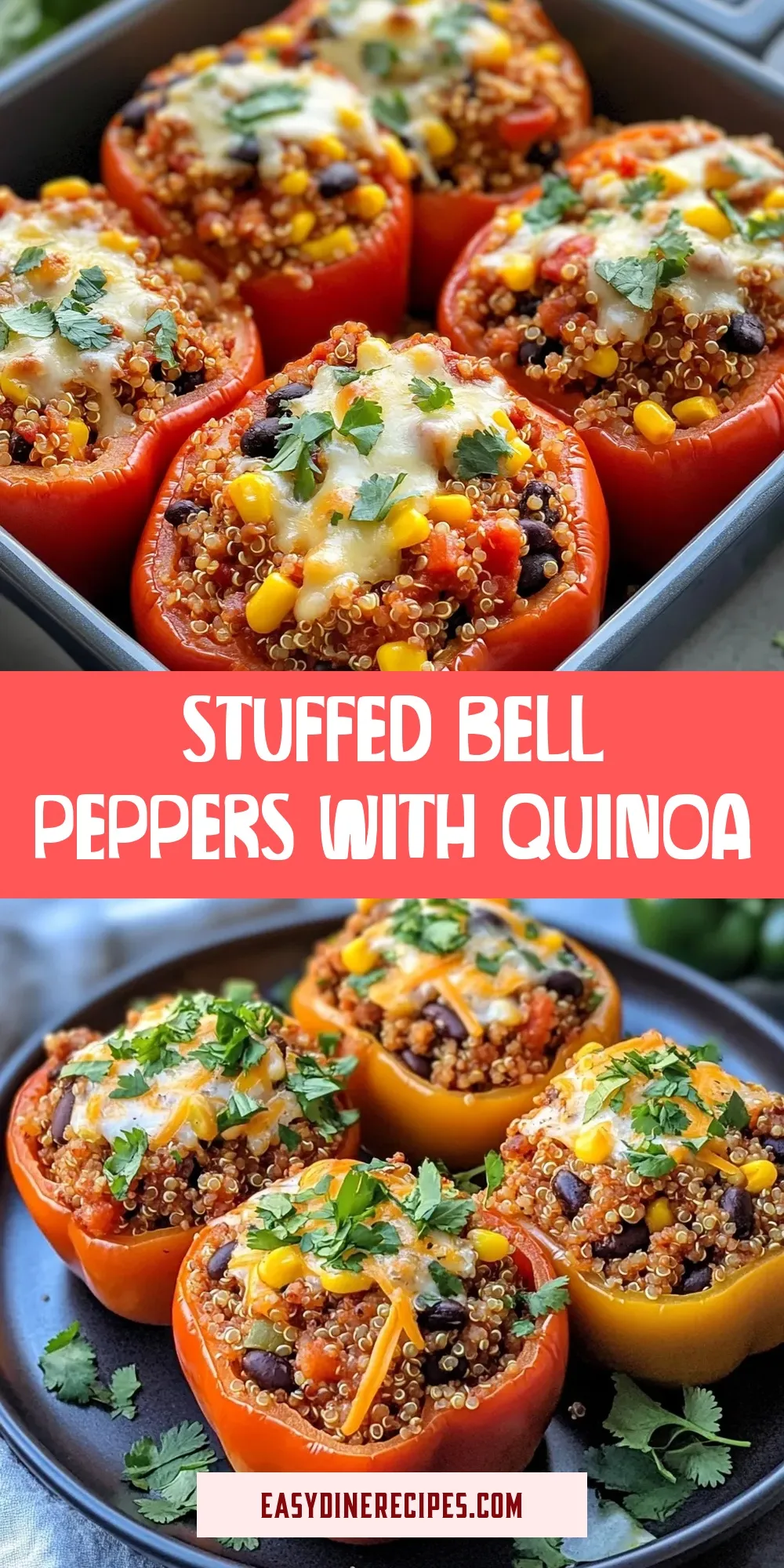 Delicious Stuffed Bell Peppers With Quinoa